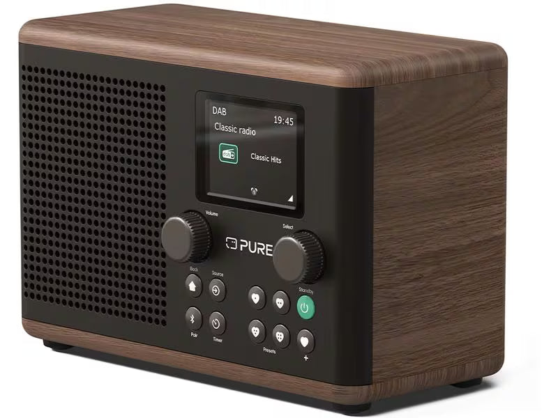 Pure DAB+ Radio Classic H4 Walnuss/Schwarz