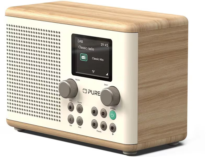 Pure DAB+ Radio Classic H4 Eiche/Weiss